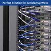 ZhiYo H2 x W2.4in Professional Server Rack Cable Management Raceway, 95in(4X L23.6in) Cable Raceway Kit, Electrically Safe PVC, Open Slot Wire Cord Hider for Under Desk/Computer/Network Cords view 4