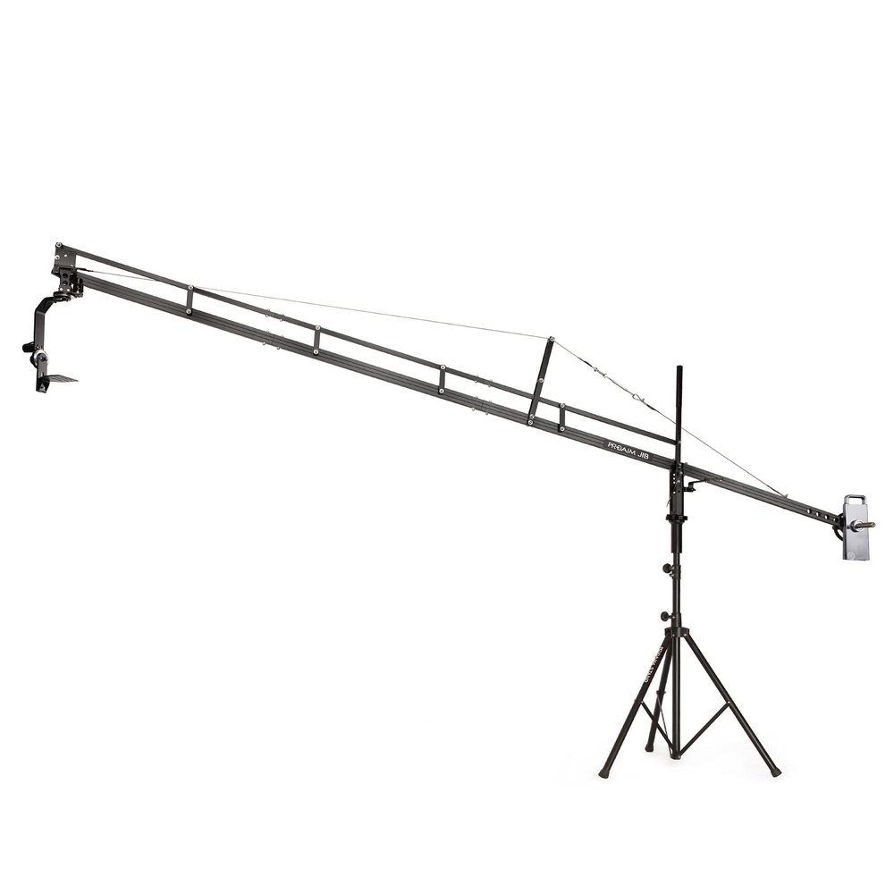 PROAIM 14ft Camera Crane Jib, Stand, Jr. Pan-Tilt for DSLR Video Cameras Camcorders. Gimbal Compatible