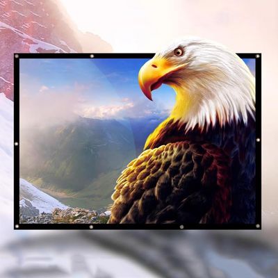 ZYXQQJ Indoor/Outdoor Projection Screen 60" 80" 150" 200" 250" Portable Projector Movie Screen 16:9 Foldable Anti-Crease Screen(16:9,300inch)