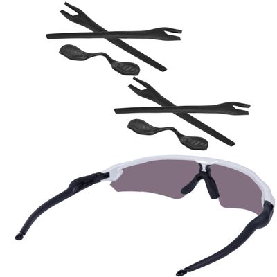 Bowyer 2 Pairs Replacement Rubber Kits Compatible with Oakley Radar EV Pitch OO9211 / Path OO9208 / Path Asian Fit OO9275 Sunglass-Black