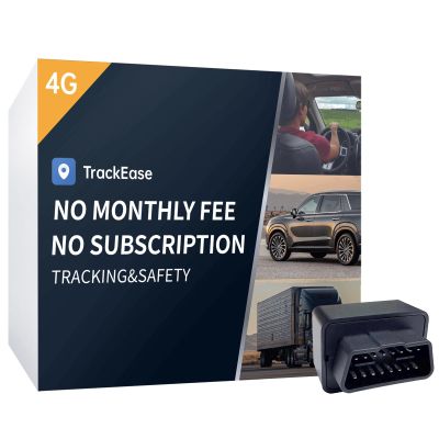GPS Tracker for Vehicles, No Monthly Fee, No Subscription with Real-Time Tracking, 4G SIM and Data Included, Trip History, GeoFence, Speeding Alerts, Global Coverage, OBD, for Fleets & Families