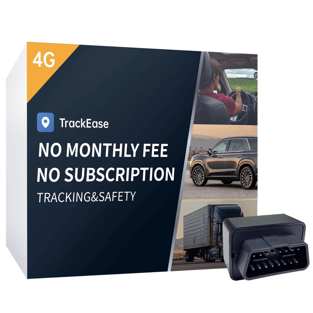 GPS Tracker for Vehicles, No Monthly Fee, No Subscription with Real-Time Tracking, 4G SIM and Data Included, Trip History, GeoFence, Speeding Alerts, Global Coverage, OBD, for Fleets & Families