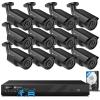 4COVR 16 Channel Security Camera System, Human/Vehicle Detection, Night Vision, 16CH 4K NVR 4TB HDD, 12Pcs 8MP Wired Commercial Bullet PoE IP Camera IP67, Business Surveillance Outdoor, LY37EB8M1612 view 1