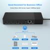 JMT USB-C Docking Station DP 4K 60HZ Triple Display RJ45 Gigabit Ethernet Hub 3.5mm Audio Jack HUB Compatible with HDMI view 3
