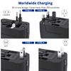 Universal Travel Adapter 2 Pack with 3.0A PD USB-C & QC USB-A Ports, Fast Charging International Plug Adapter, Worldwide Wall Charger AC Power Plug Converter Adaptor for US to EU UK AUS Asia view 3