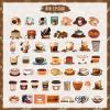 100pcs Unique Coffee Stickers Pack - Vinyl Waterproof Cafe Stickers for Water Bottles Planners Laptops Kindles, Funny Cafe Mug Sticker for Scrapbooking DIY Coffees Shop Scene Mug Decoration view 4