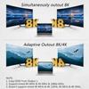 8K@60Hz HDMI Splitter 1 in 2 Out, 1x2 HDMI 2.1 Splitter Support 4K@120Hz, 1080P@240Hz VRR HDCP2.3 HDR HDR10 48Gbps EDID Dolby Atmos 7.1ch view 4
