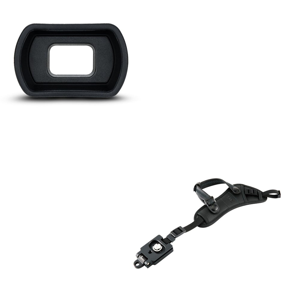 Long Soft Eyecup Eyepiece Viewfinder Cover & Microfiber Padded Hand Strap for Nikon D780 D750 D7500 D7200 D7100 D7000 D5200 D5100 D3500 D3400 D3300 D3200 D610 D600 Cameras