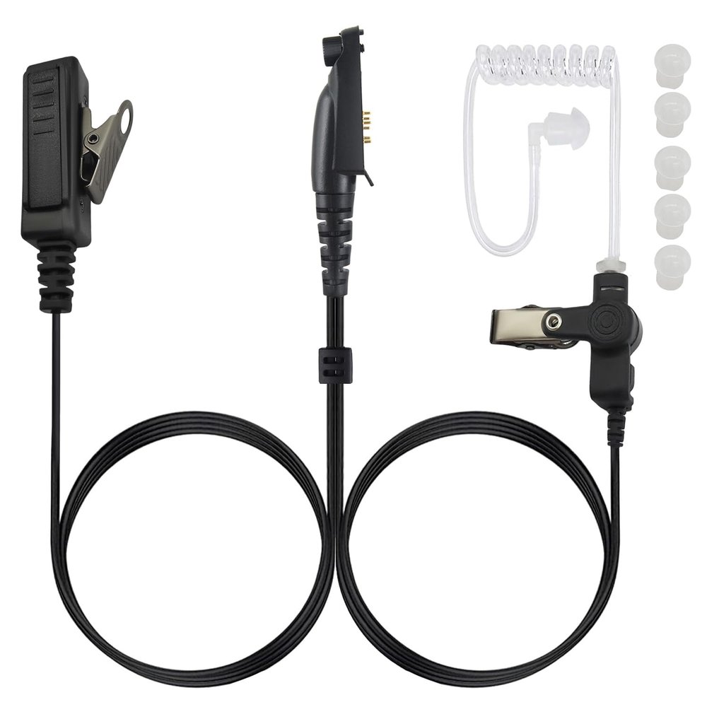 HELETUL Two Way Radio Earpiece Headset Air Acoustic Tube Ear Piece 6 Pin Earphone Headphone for Motorola ex500 gp328plus for Ailunce hd1 for Retevis rt29 nr30 b3h rb23 rb47v rt48 Walkie Talkies