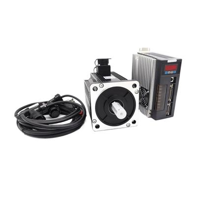 Huayong Motor Driver 220V 750W 90ST-M02430 90ST-M02430 A1-SVD15 Servo Motor 3000RPM 2.4 N.M Single-Phase ac Drive Permanent Magnet Matched Drive(90ST-M04025and Brake)