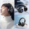 Over Ear Headphones Wireless Bluetooth, Noise Cancelling Headphones Bluetooth with Microphone, Cancelling Wireless Headphone Over Ear, 65h Playtime, Clear Calls, Comfort Fit For Travel (Black) view 2