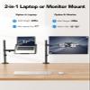HUANUO Laptop Desk Mount - 17' to 32' Monitor Arm, Ventilated Tray, Fully Adjustable with Tilt, Swivel & Rotation, Holds up to 22 lbs view 2