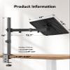 HUANUO Laptop Desk Mount - 17' to 32' Monitor Arm, Ventilated Tray, Fully Adjustable with Tilt, Swivel & Rotation, Holds up to 22 lbs view 3
