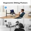 HUANUO Laptop Desk Mount - 17' to 32' Monitor Arm, Ventilated Tray, Fully Adjustable with Tilt, Swivel & Rotation, Holds up to 22 lbs view 4