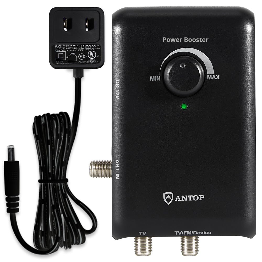 ANTOP Adjustable Amplifier Power Controller & Power Adapter 12V AC/DC for ANTOP Build-in Amplifier Antenna