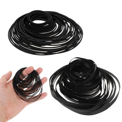 100 Pcs Recorder Rubber Belts 1mm&4mm Width 40-135mm Arcade Belt Cassette Tape Recorder Flat Cassette Tape Machine Rubber Repair Belts