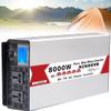 4000W 8000W Car Power Inverter, DC 12V/24V/48V/60V to 110V/220V AC Car Plug Adapter Outlet Converter with 2 AC Outlets & USB car Charger for Laptop Computer,4000W-12V view 1
