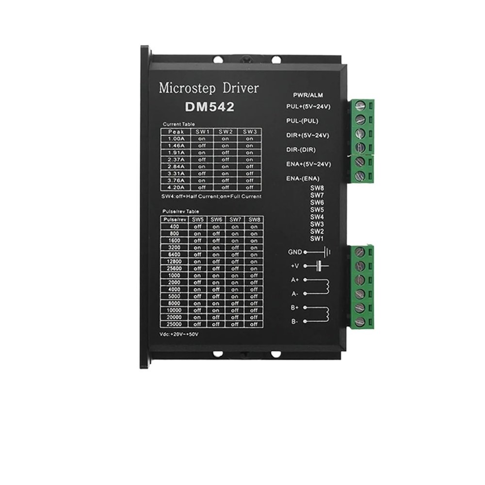 Huayong Motor Driver DM542 Stepper Motor Driver 128 Segments 4.2A DC20-50V for 42/57/86 Motor Nema17 Nema23 Nema34 CNC Controller for 3D Printer(5PCS)
