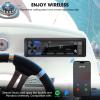 Bluetooth Marine Stereo Single Din - Boat Radio Receiver - Digital LCD Screen AM FM USB 2.1 A Charging AUX-in 4 Volts Preamp Outputs 2 Subwoofer Ports Remote Control view 2