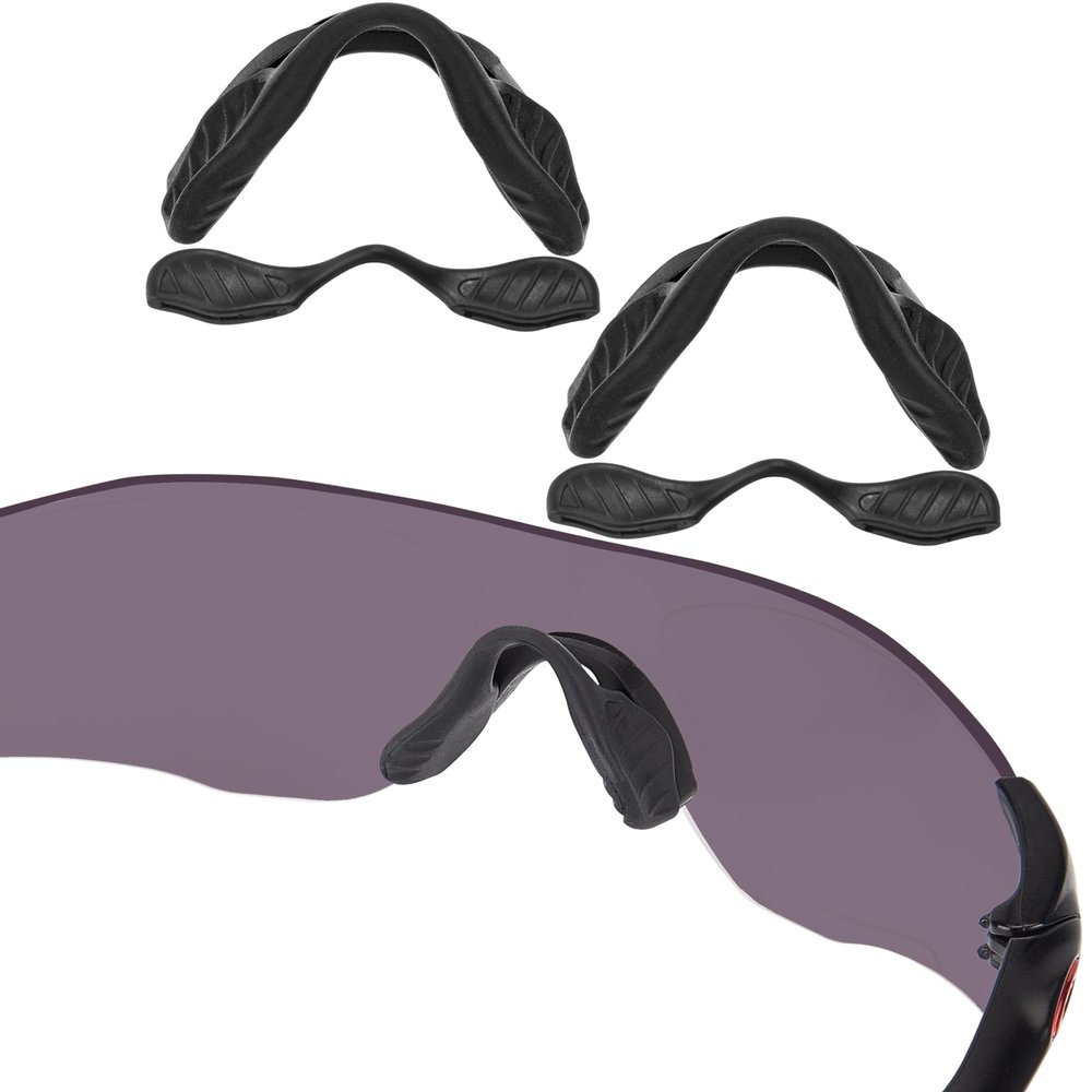 Bowyer 2 Pairs Replacement Nose Pads Compatible with Oakley EVZero Path OO9308 / Pitch OO9383 / Range OO9327 Sunglass-Black