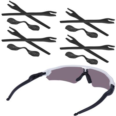 Bowyer 4 Pairs Replacement Rubber Kits Compatible with Oakley Radar EV Pitch OO9211 / Path OO9208 / Path Asian Fit OO9275 Sunglass-Black