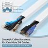 ZhiYo Cord Covers for Wires on Wall Extra-Long, 13.12ft & 100 FT 1/4 Wire Loom Bundle view 2