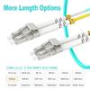 5m(15ft) OM4 LC LC Fiber Patch Cables MMF Multimode, Options 0.2m~153m, Fiber Optical Cable Duplex, 50/125m 40G/100G LSZH (2pack),  view 3