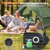48100mWh Emergency Radio, Portable Solar Hand Crank Radio, AM FM NOAA Weather Radio, 800LM Crank Flashlight & Reading Lamp, Earphone Jack, Compass,SOS for Home Outdoor Camping Hurricane Storm Survival view 2
