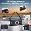 48100mWh Emergency Radio, Portable Solar Hand Crank Radio, AM FM NOAA Weather Radio, 800LM Crank Flashlight & Reading Lamp, Earphone Jack, Compass,SOS for Home Outdoor Camping Hurricane Storm Survival view 4