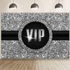 ASDCXZ 10x6.5ft VIP Backdrop Glitter Red Carpet Event Photography Background Black Silver Special Guest Film Show Music Party Banner Decorations Baby Shower Kids Birthday Parties Photo Booth Prop view 2