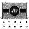 ASDCXZ 10x6.5ft VIP Backdrop Glitter Red Carpet Event Photography Background Black Silver Special Guest Film Show Music Party Banner Decorations Baby Shower Kids Birthday Parties Photo Booth Prop view 3