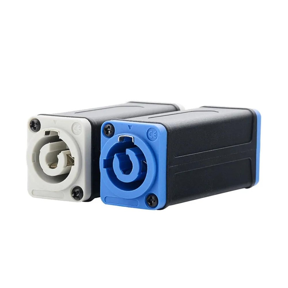 QZLIBEFUD 1pc LED AC Coupler Adapter Extender Connector Quality Panel Straight Adapter Blue White(White)