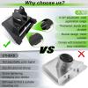 Ybervont Adjustable Stainless Steel Starlink Gen 3 Roof Mount for Standing Seam Metal Roof, 0-30 Adapter view 4