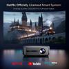 [1200 ANSI & Audio by DBX-TV] Alvar Projector with WiFi 6 and Bluetooth, 30W Speakers, NetfIix Certified & DoIby Audio Outdoor Proyector, Auto Focus Native 1080P Smart Projector, Black view 3