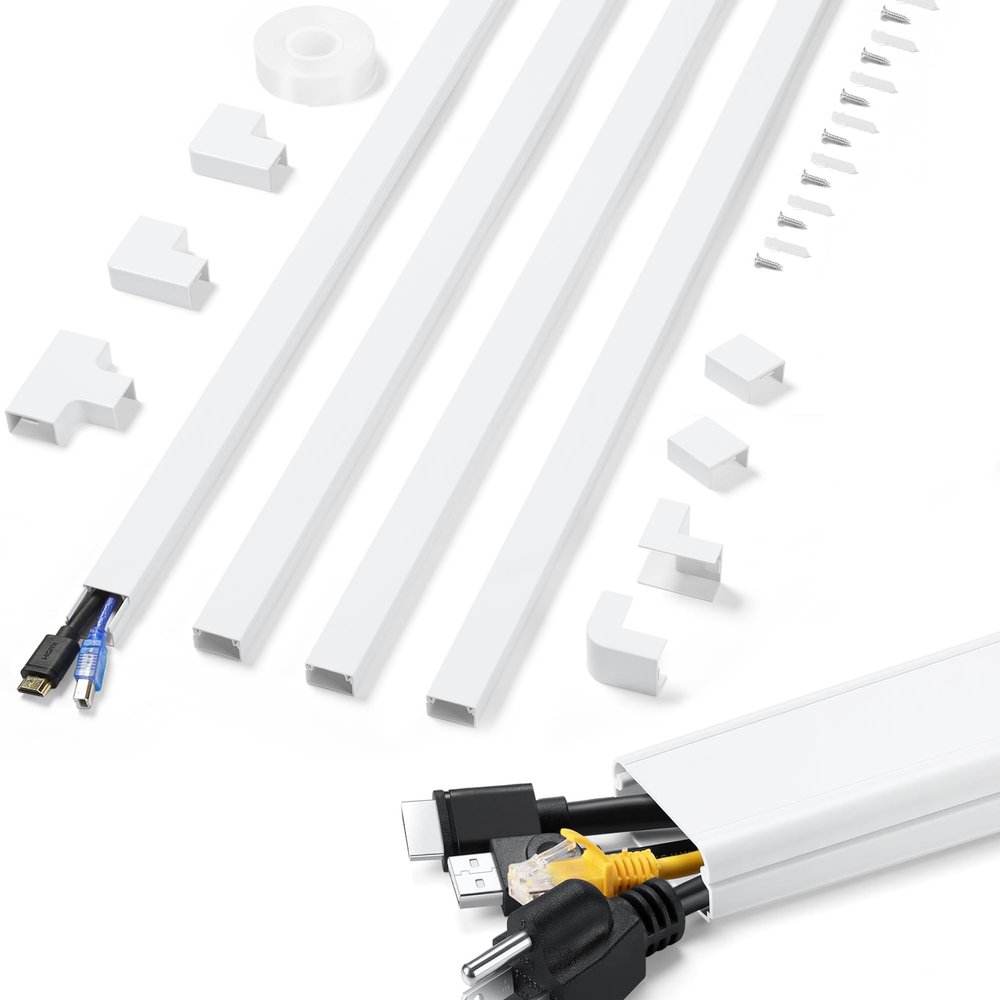 ZhiYo Cord Covers for Wires on Wall Extra-Long, 13.12ft & 34in TV Cord Hider for Wall Mounted TV Bundle