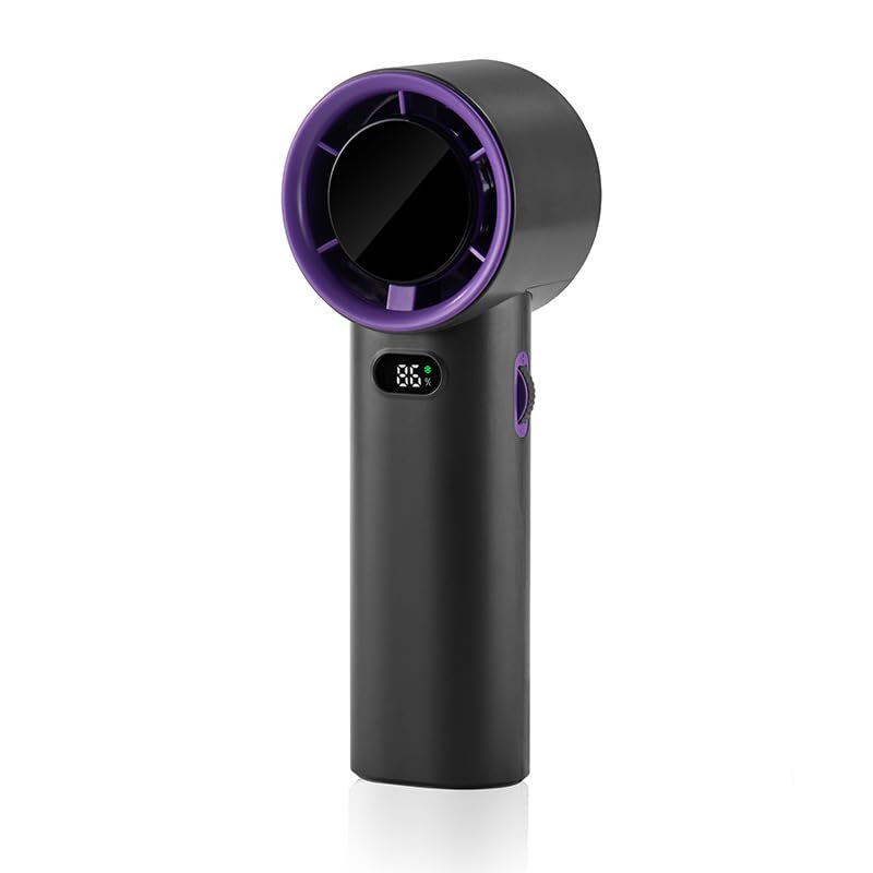 DirectNine Basics Mini handheld high-speed fan 100-speed violent wind desktop fan carry-on portable (Black), SMALL
