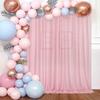 Dusty Rose Chiffon Background DrapesSheer Fabric 30ft x 10ft Backdrop Curtain for Bridal Shower Baby Shower Party Decorations view 4