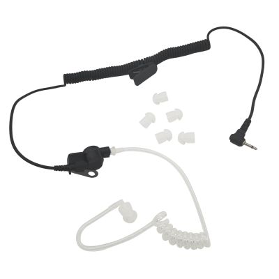 HELETUL Police Earpiece 2.5mm Listen Only Acoustic Tube Earbud Headset for Remote Speaker Mic Motorola Kenwood 2 Way Radio Walkie Talkie Ear Piece for Law Enforcement and FBI Security Surveillance