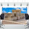 CRTPOD Ancient City Scenery Backdrop Blue Sky Jerusalem Second Temple Landscape Background Photography Banner for Portraits Birthday Party Decorations Wallpaper Photo Photobooth Props 15x8ft view 3