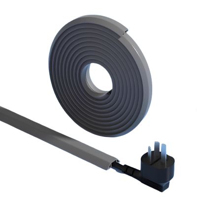Outdoor Cord Cover, Cable Raceway, Cord Covers for Wires on Floor, Self Adhesive Soft PVC Wire Cover for Home Office Gym Restaurant