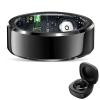 HFDJRWK Smart Ring Health Tracker Sleep Monitor Ring Pedometer Ip68 Waterproof Compatible with Android and iOS(Black,9#) view 1