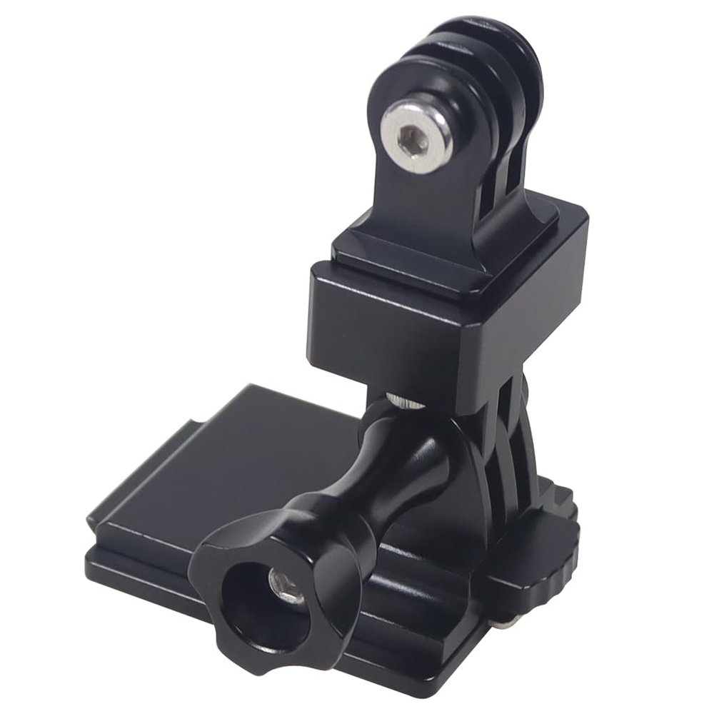 BGNing Aluminum Helmet Three Card Quick Accessories Dry Fixed Seat Rotating Three Card Slot Screw Disassembly for 12 Series/Sports Cameras with Two Cards