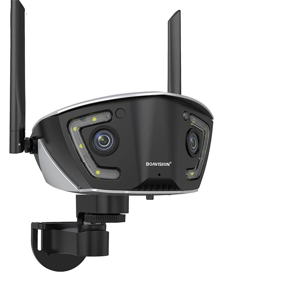 8MP Poe Security Camera System,4G Outdoor Wifi Surveillance Camera POE Dual Lens 180 Ultra Wide Angle Color Night Vision Security Camera,Poe wifi no card