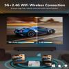 FUDONI Projector with WiFi and Bluetooth, [Electric Focus/Auto Keystone] Native 1080P 15000L-20000L 4K Supported 1080P Max 300" Display Zoom view 2