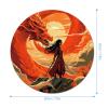 Round Mousepad with Non-Slip Rubber Base Long Hair Woman Mouse-Mat with Stitched Edge Gaming Mousepad for Wireless Mouses Computer Laptop Home Office Desk Pad 7.8 X 7.8 Inch view 2
