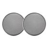 ACROPIX Universal 4" Car Speaker Grills Cover Mesh Round 4 Inch Audio Speaker Subwoofer Guard Protector Case Iron Plating Silver Tone Black - Pack of 2 view 1