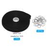 PATIKIL Hook and Loop Straps 0.8 in x 16 Ft with 25pcs Metal Buckle, Adjustable Cinch Straps Fastening Cable Straps for Bundling Storage Organization, Black view 2