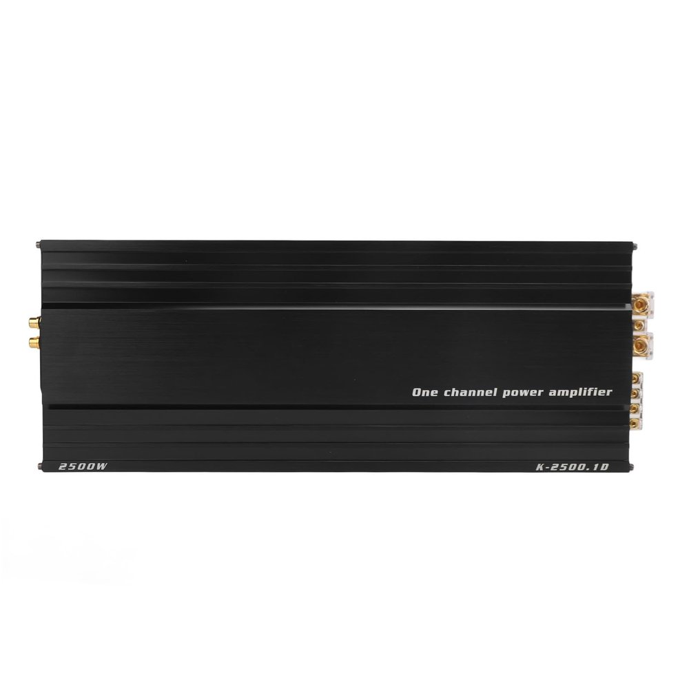 Car Stereo Amplifier, 2500W Car Amplifier Single Channel Class D High Power Aluminum Alloy Digital