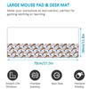 LL-COEUR Sea Wave Large Gaming Mouse Pad 27.5"x11.8"x0.12" Long Computer Mouse Mat with Non-Slip Base Stitched Edges Office Desk Accessories Gifts view 2