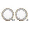 ACROPIX Universal 4" Car Speaker Grills Cover Mesh Round 4 Inch Audio Speaker Subwoofer Guard Protector Case with Mounting Screws Iron ABS Gold Tone White - Pack of 2 view 1